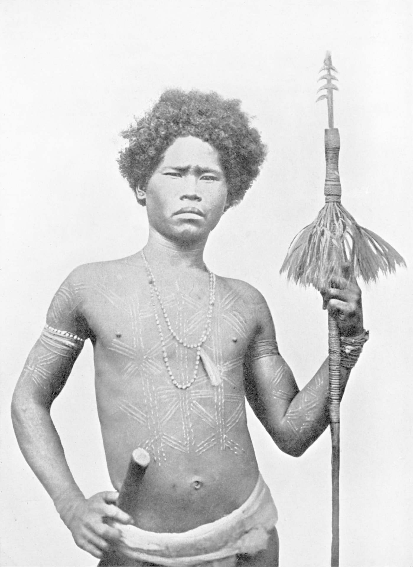 Luzon Negrito with spear — Philippines